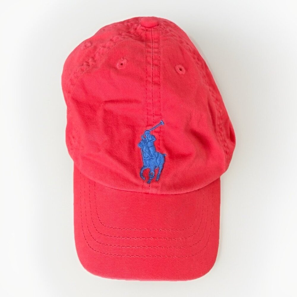 Polo Ralph Lauren‎ Red And Blue Hat Toddler One Size 4-7 Pony Preppy Classic
